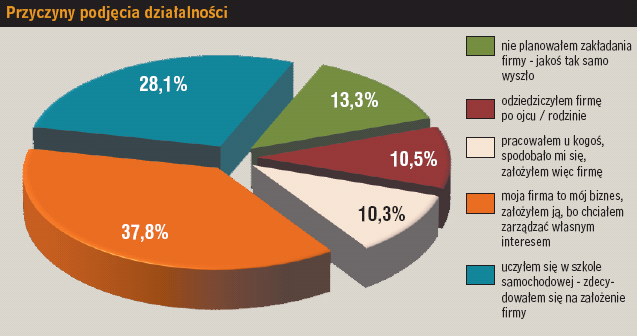 Przyczyny podjęcia działalności