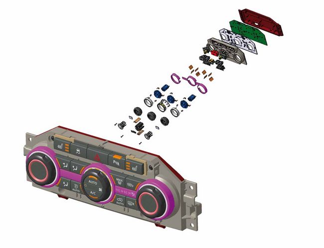 Rys. 2. Samochodowy system elektromechaniczny, składający się z inferfejsu mechanicznego, układu elektronicznego oraz oprogramowania