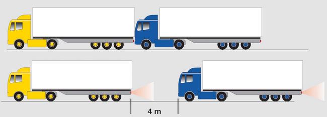 Światła hamowania. U góry bez LED, u dołu z LED (przy 80 km/h)