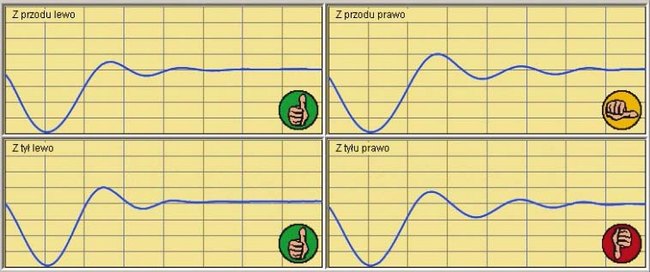 Przebieg pomiaru i jego interpretacja na ekranie urządzenia wykorzystującego technikę niskoczęstotliwościową (do 5 Hz)